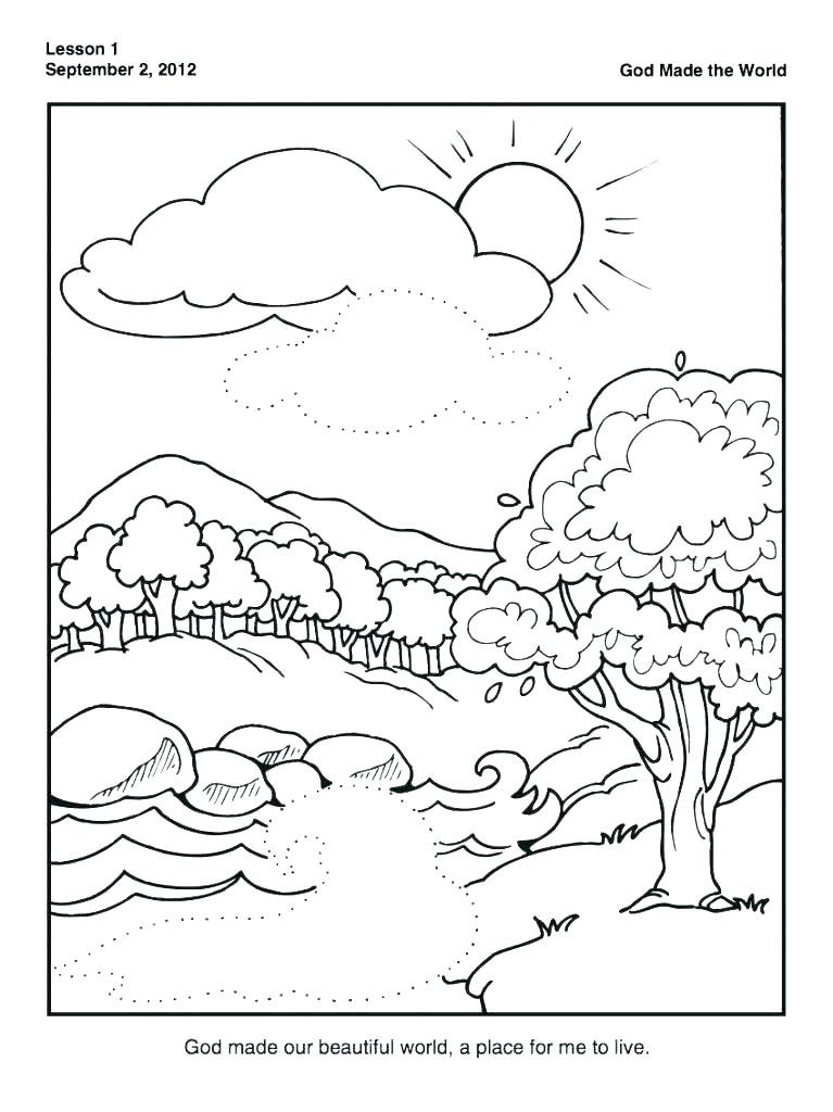 767x1024 Coloring Page 7 Days Of Creation Creation Color Pages Creation