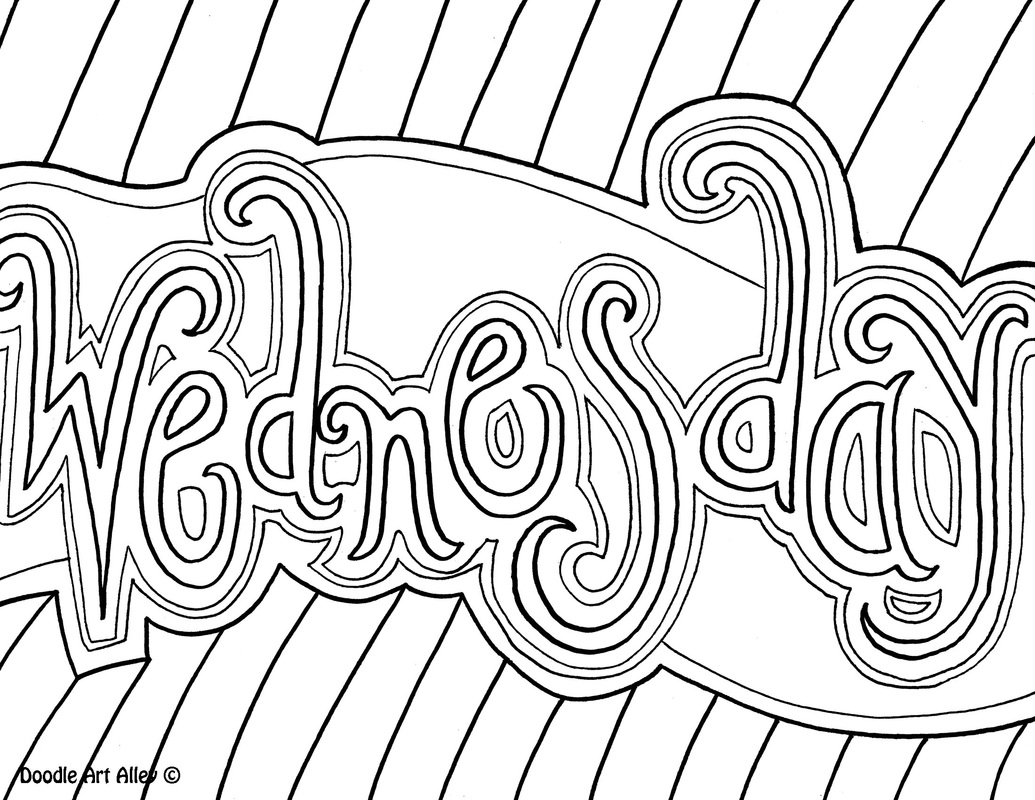 1035x800 Days Of The Week Coloring Pages