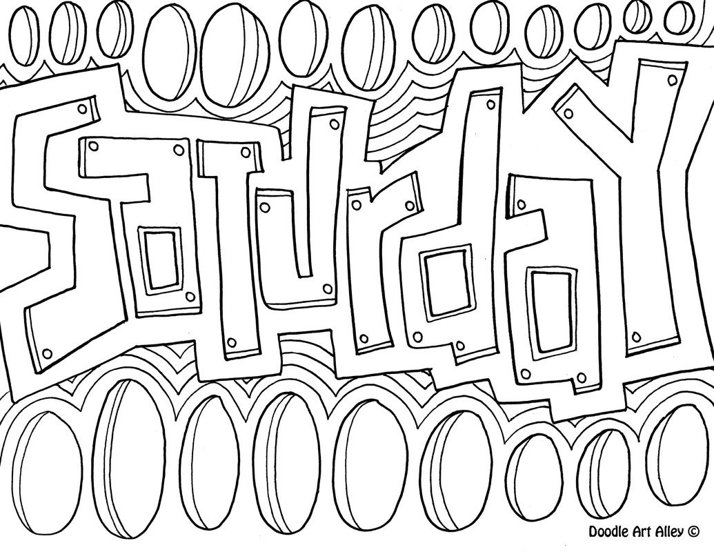 1035x800 Enjoy Some Days Of The Week Coloring Pages! These Are Perfect