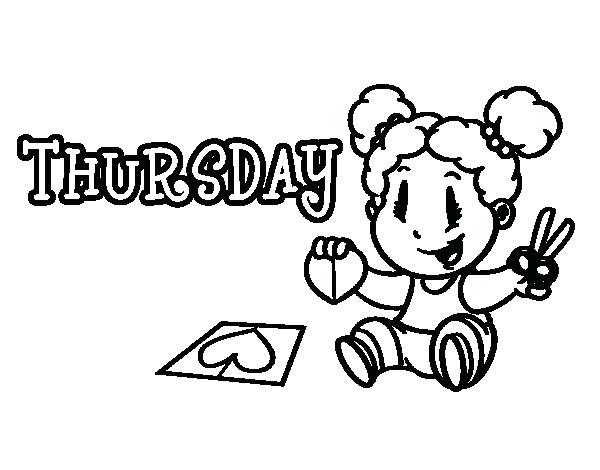600x470 Thursday Coloring Page Coloringcrewcom Thursday Coloring Page Days