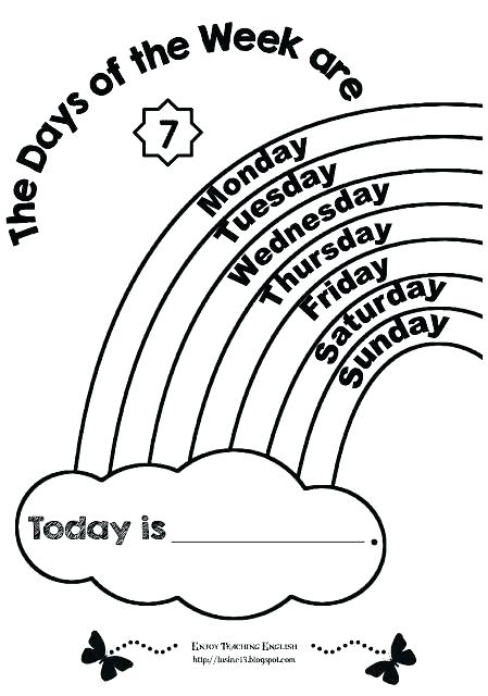 449x640 Days Of The Week Coloring Page From Seasonal Days Of The Week