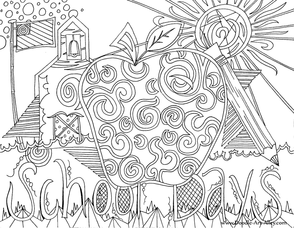 1032x800 Days Of The Week Coloring Pages Classroom Doodles Incredible