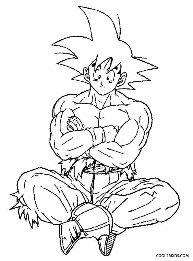 670x902 Printable Goku Coloring Pages For Kids Cool2bkids Cartoon