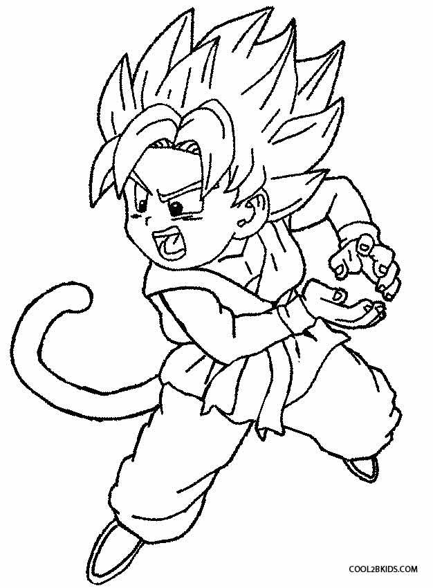 626x850 Printable Goku Coloring Pages For Kids Cool2bkids Coloring