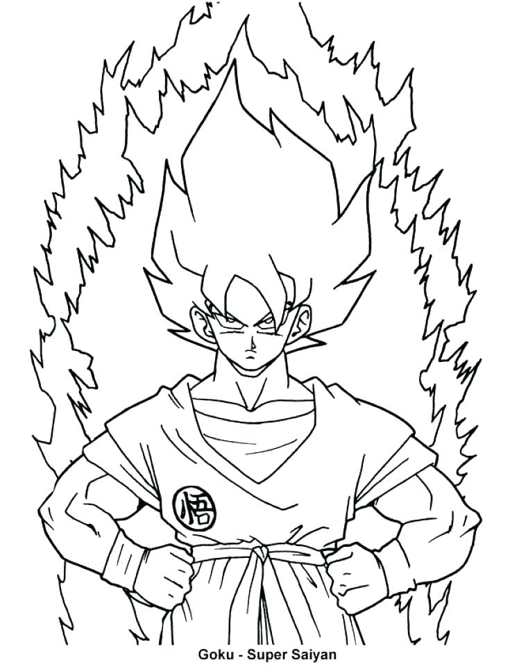735x960 Dragon Ball Z Coloring Pages Goku Super Saiyan 3 New Dbz Color