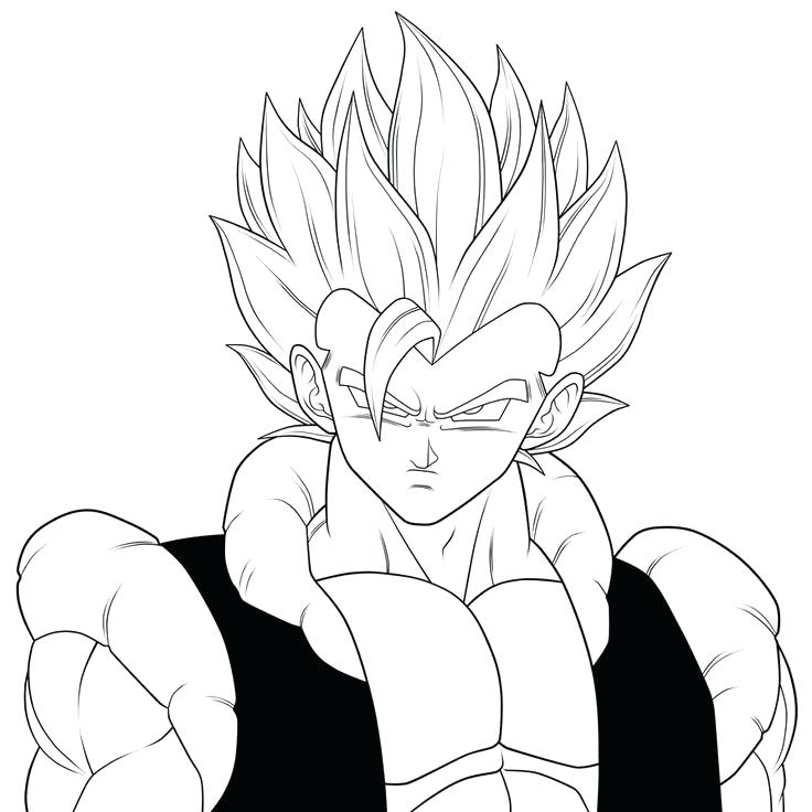 736x736 Gogeta Coloring Pages Dragon Ball Z Goku Super Saiyan Coloring