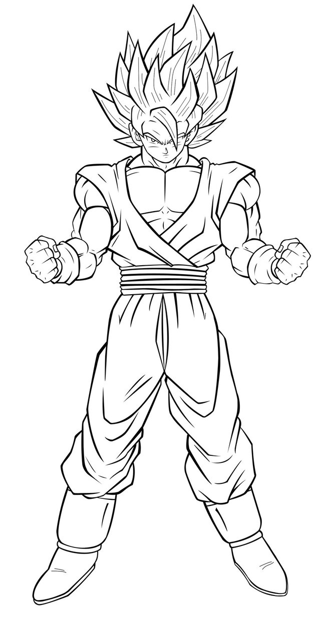 643x1241 Dragon Ball Z Coloring Pages Goku