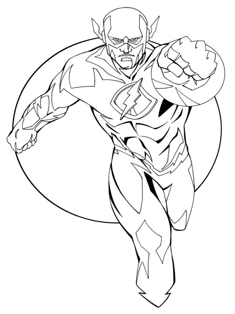 750x1000 Dc Comics Flash Coloring Pages. Free Printable Dc Comics Flash