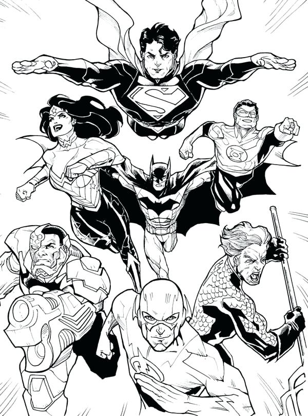 600x809 Dc Comic Coloring Pages Dc Comic Justice League Coloring Page Dc