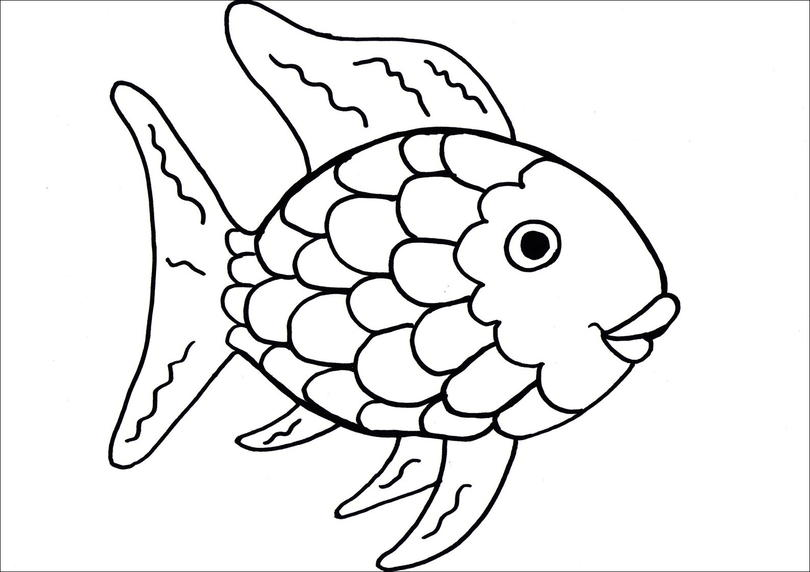 1589x1123 Printable Rainbow Fish Printable Coloring Pages Free Coloring