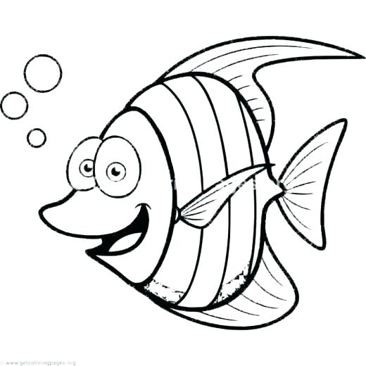 520x520 Cartoon Coloring Pages Printables Cartoon Fish Coloring Pages Cute