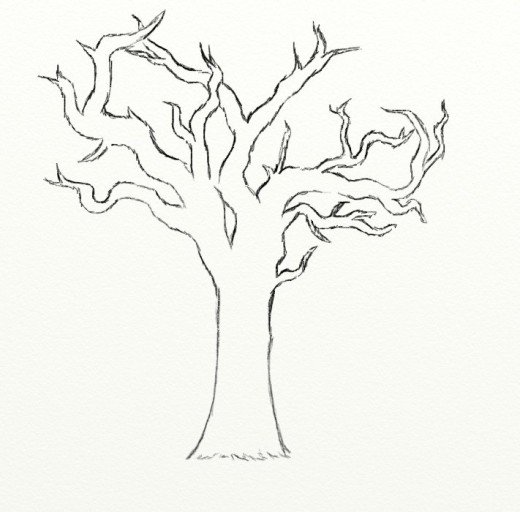 520x512 How To Draw A Dead Tree Coloring In Funny Page 7463108 F520