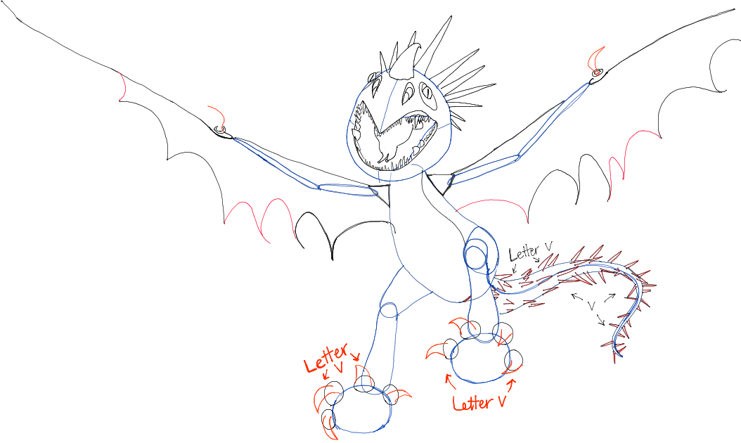 1054x630 How To Draw Stormfly From How To Train Your Dragon 1 And 2 In Easy