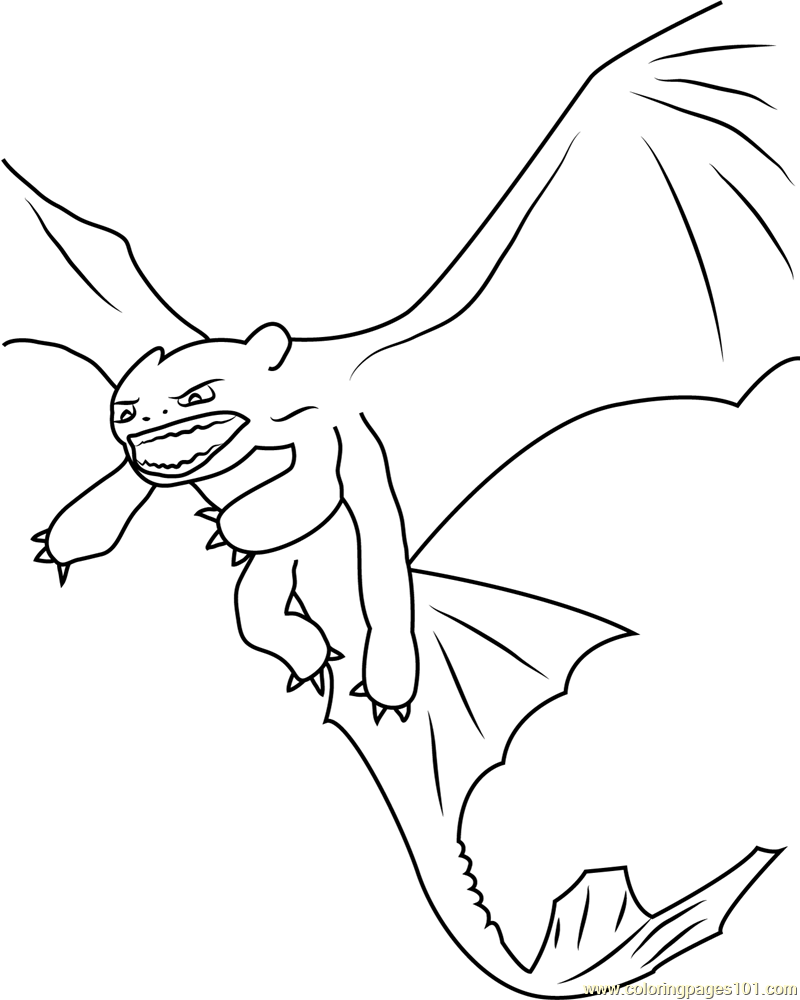 800x1000 Angry Dragon Coloring Page