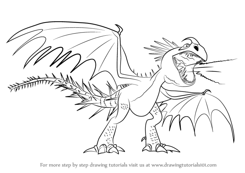 800x565 Learn How To Draw Deadly Nadder From How To Train Your Dragon (How