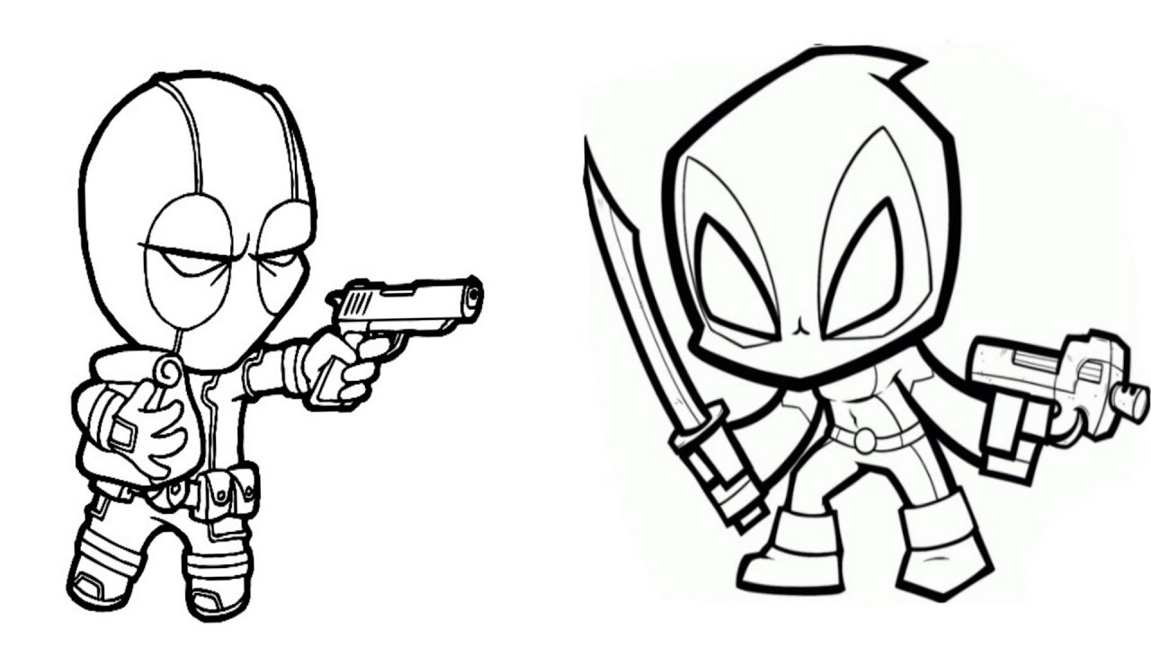 1280x720 Baby Deadpool Vs Baby Deadpool Coloring Pages How To Draw Baby