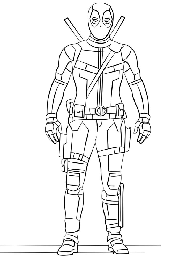 750x1000 Deadpool Coloring Pages