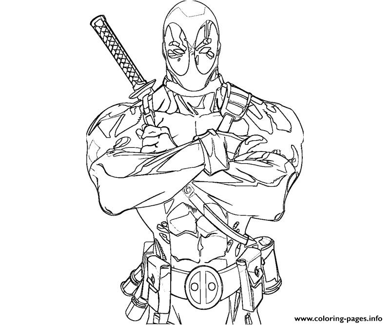 800x667 Printable Deadpool Coloring Pages