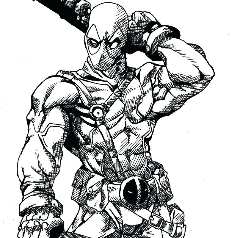 807x800 Dead Pool Coloring Pages Coloring Page Free Printable Incredible