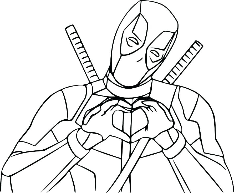 890x734 Deadpool Coloring Page Deadpool Coloring Pages Top Coloring Pages