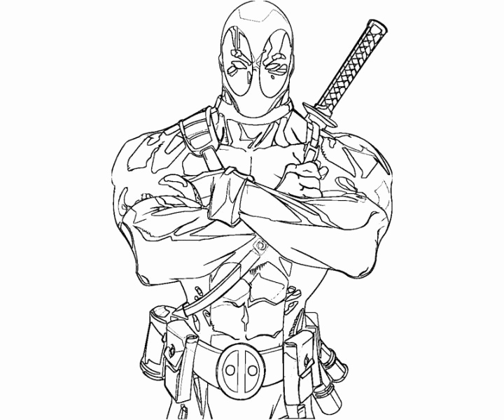Deadpool Coloring Pages For Kids