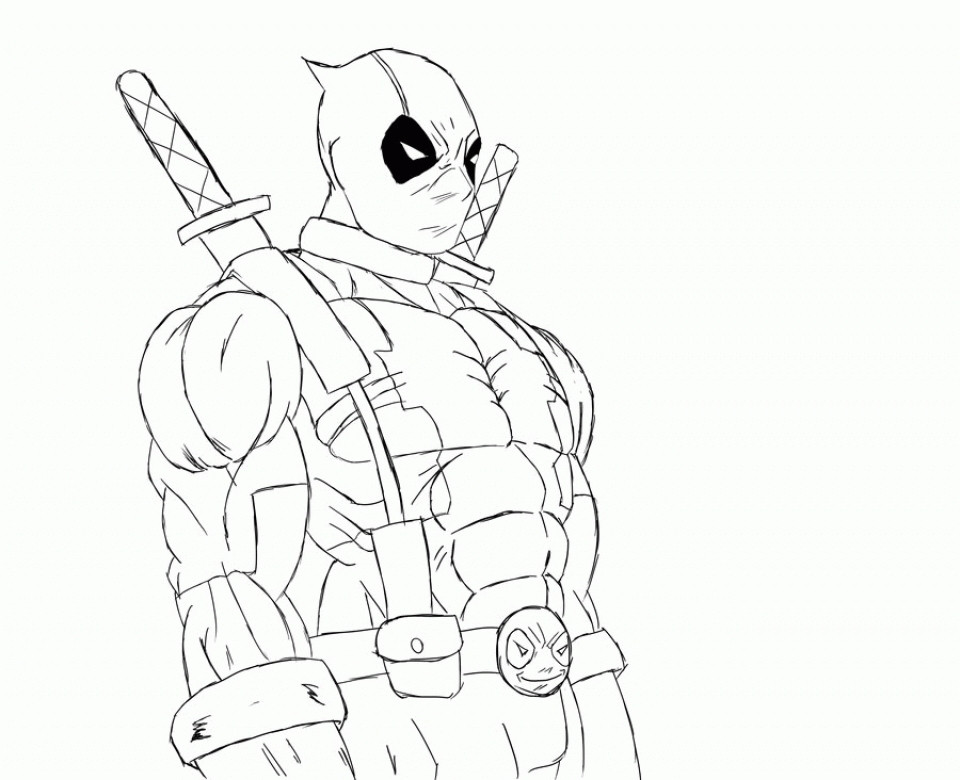 960x780 16 Fresh Deadpool Coloring Pages To Print Image