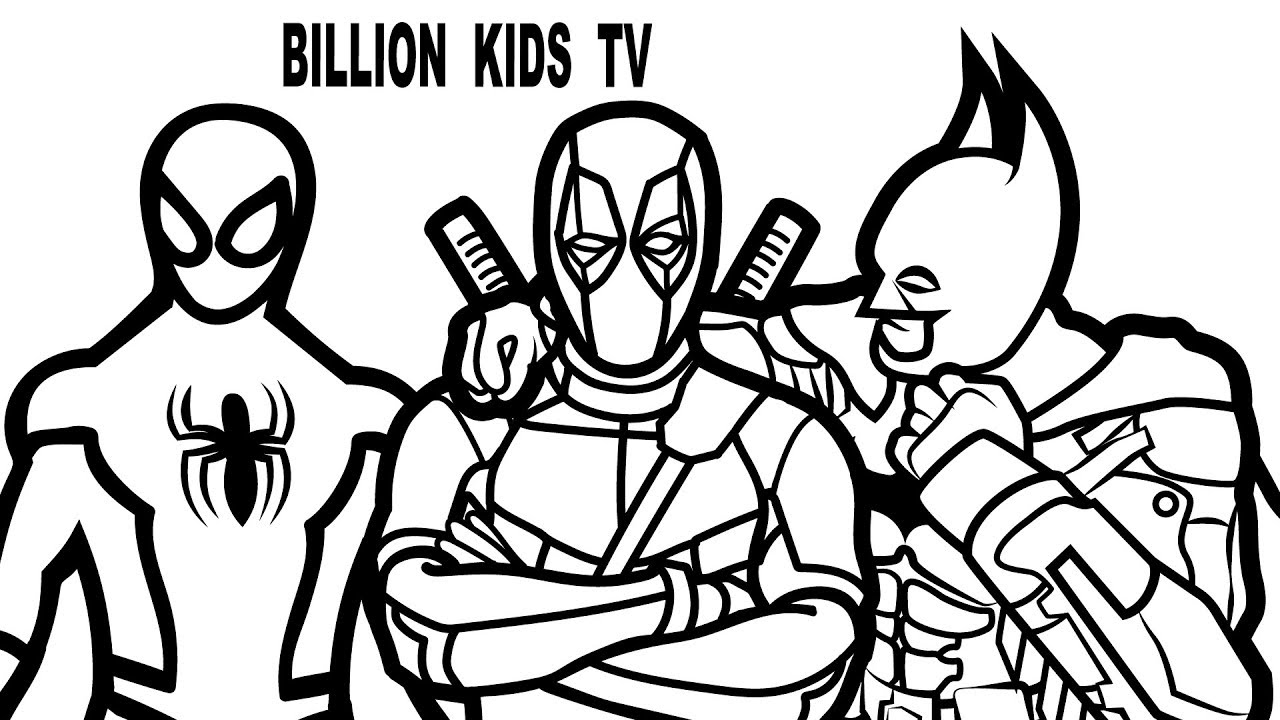 1280x720 Deadpool Coloring Pages Print And Color Com Endearing Enchanting