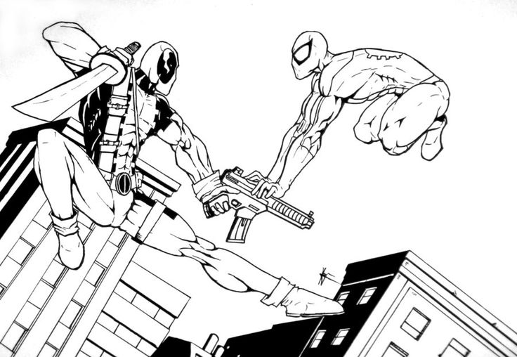 736x508 Free Deadpool Coloring Pages For Kids Coloring Pages Kids