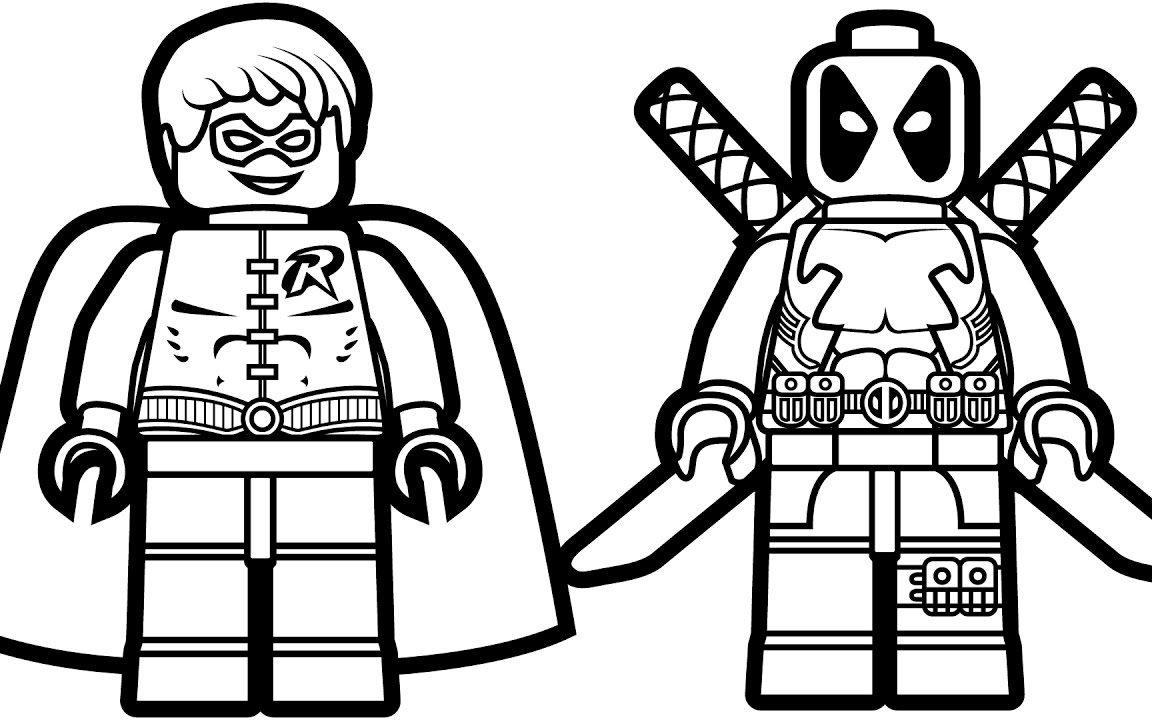 1152x720 Lovely Deadpool Coloring Page Free Printable Incredible Pages