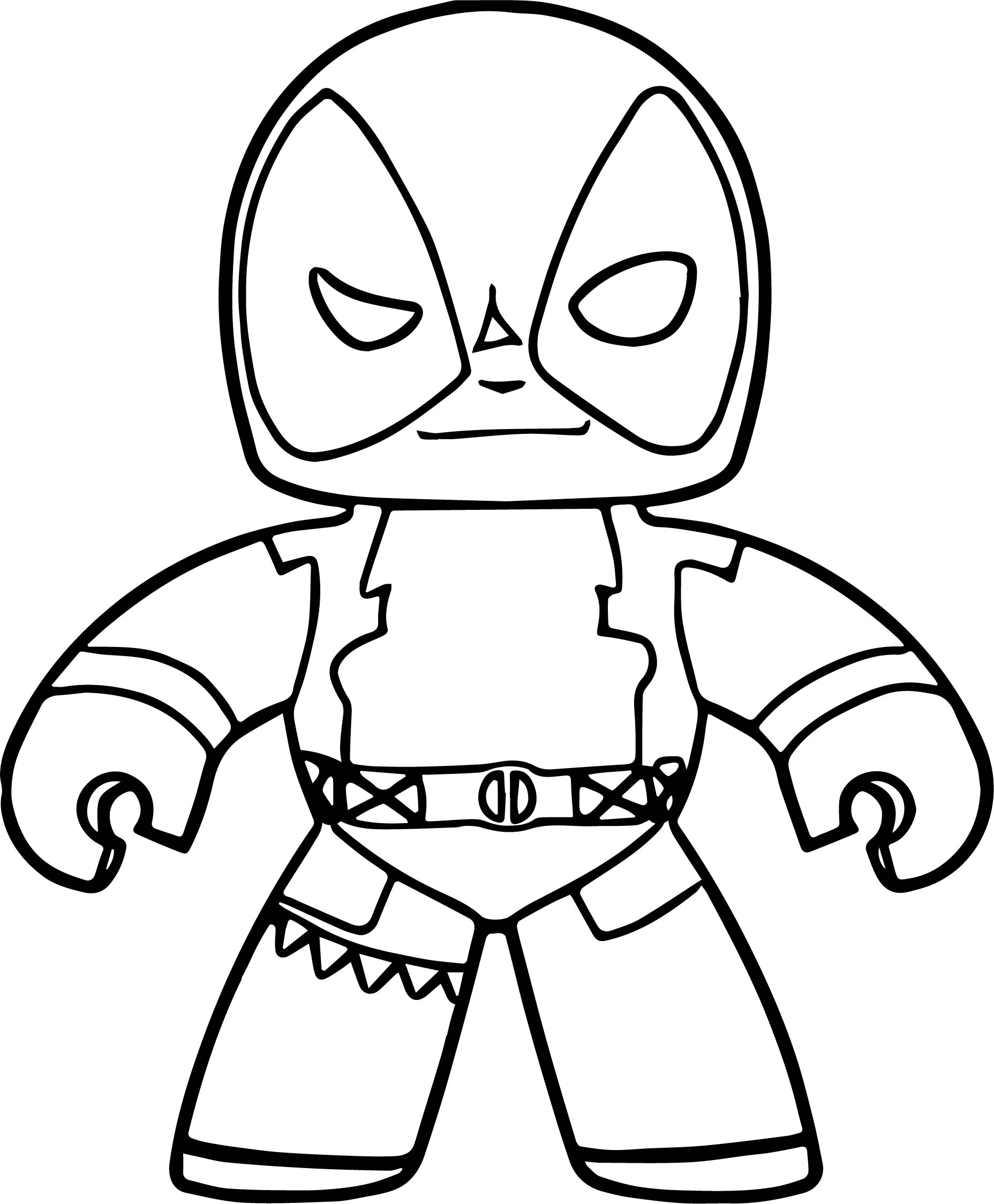 1856x2248 Cartoon Deadpool Coloring Page Free Printable Incredible Pages