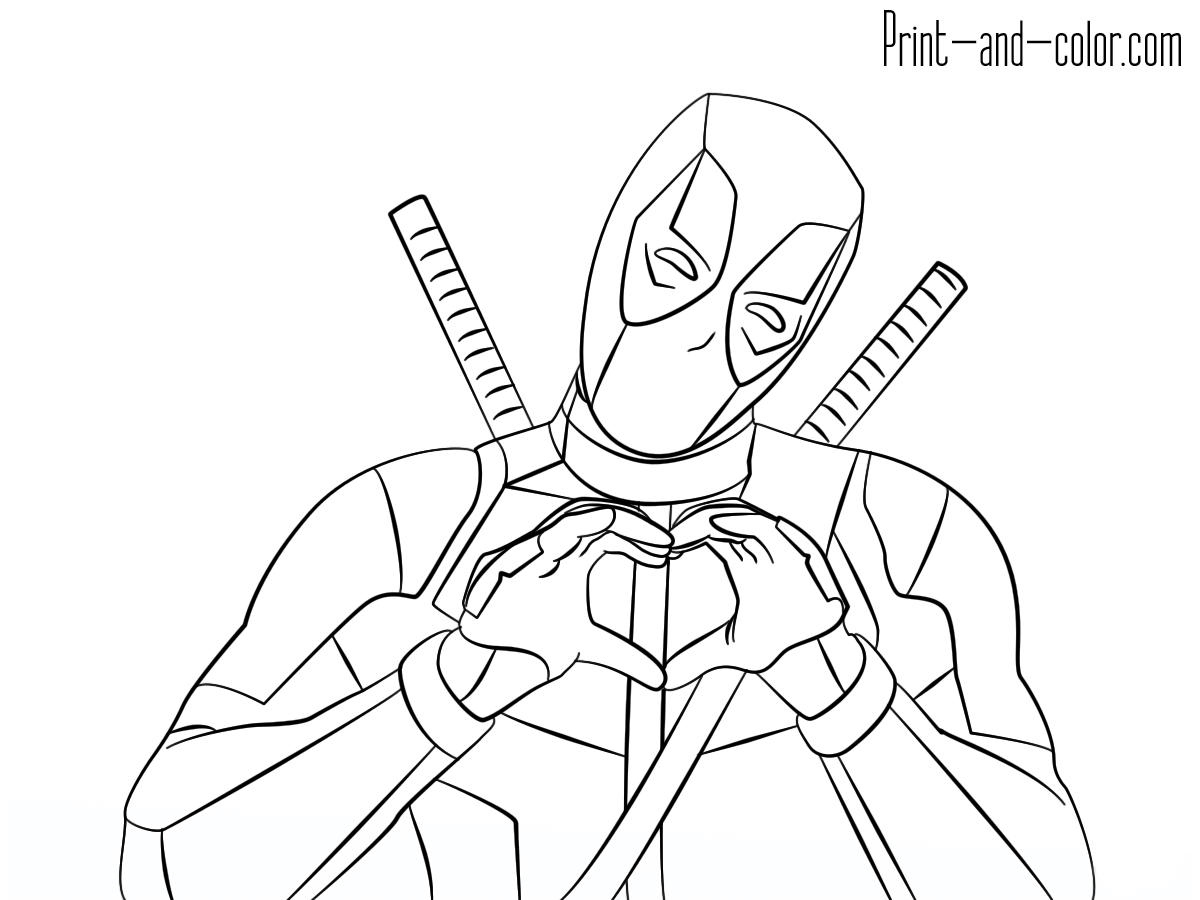 1200x900 New Deadpool Coloring Pages To Print 000 And S