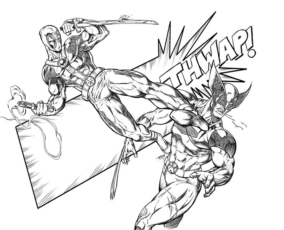 993x804 Deadpool And Wolverine Coloring Pages Printable Coloring