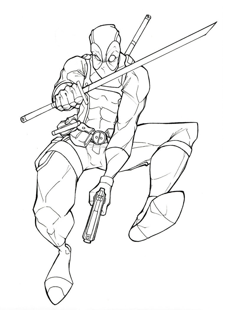 762x1049 Cool Deadpool Coloring Pages Deadpool Deadpool
