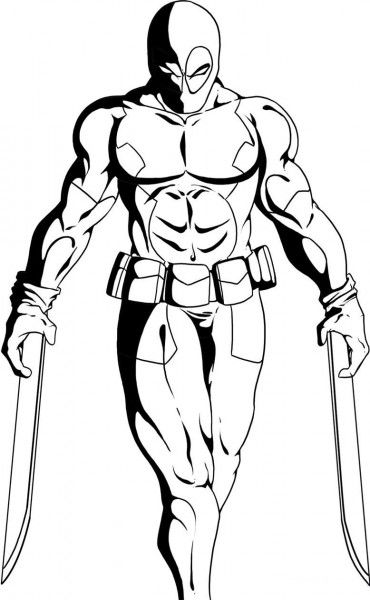 370x600 Free Printable Deadpool Coloring Biy4u Coloring Pages For Adults