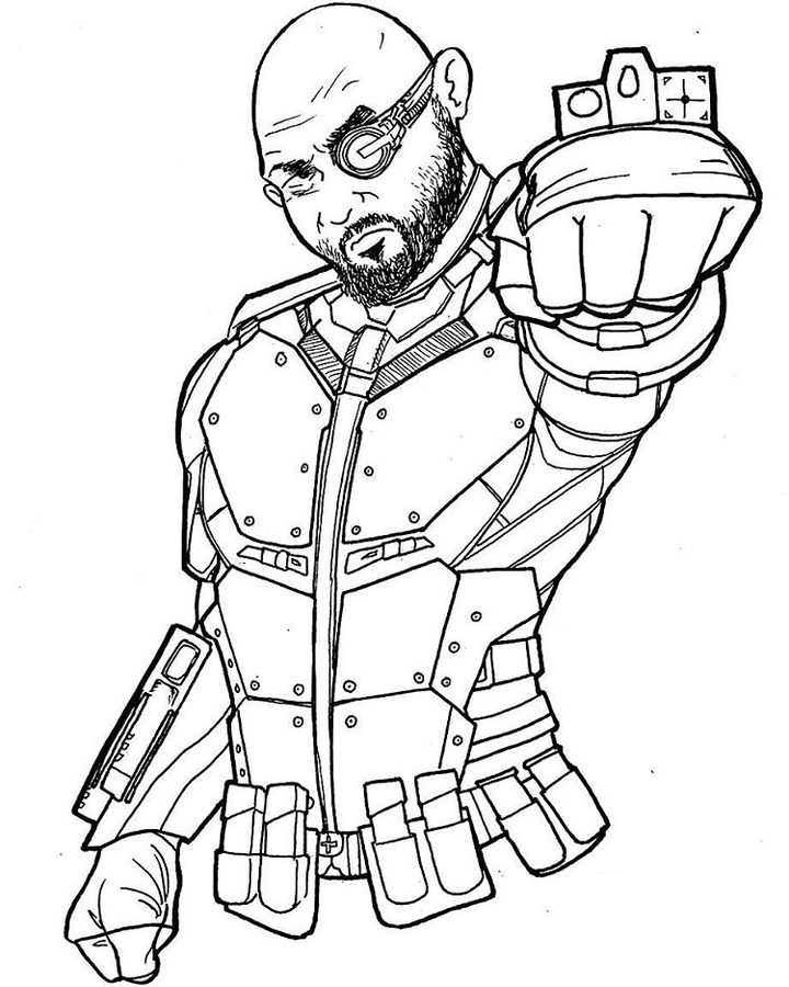 720x900 Deadshot Coloring Pages