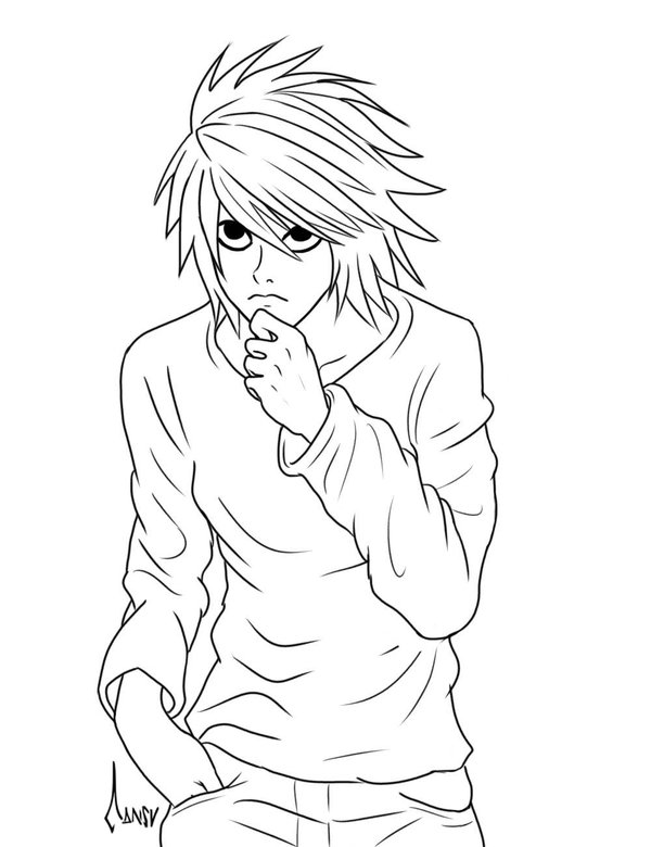 600x780 Death Note Coloring Pages 14442 Within Inspirations 1