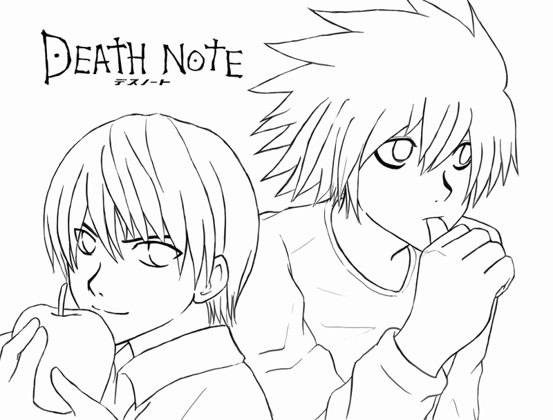800x608 Death Note Coloring Pages Awesome Death Note Coloring Pages