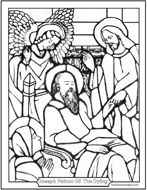 590x762 Saint Joseph Patron Of A Happy Death Coloring Page