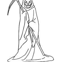 220x220 Skeletal Figure Carrying A Scythe Coloring Pages