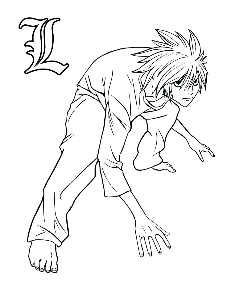 736x952 Death Note Coloring Pages