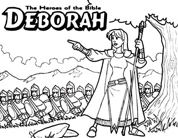 600x464 Coloring Pages Of Deborah From The Bible