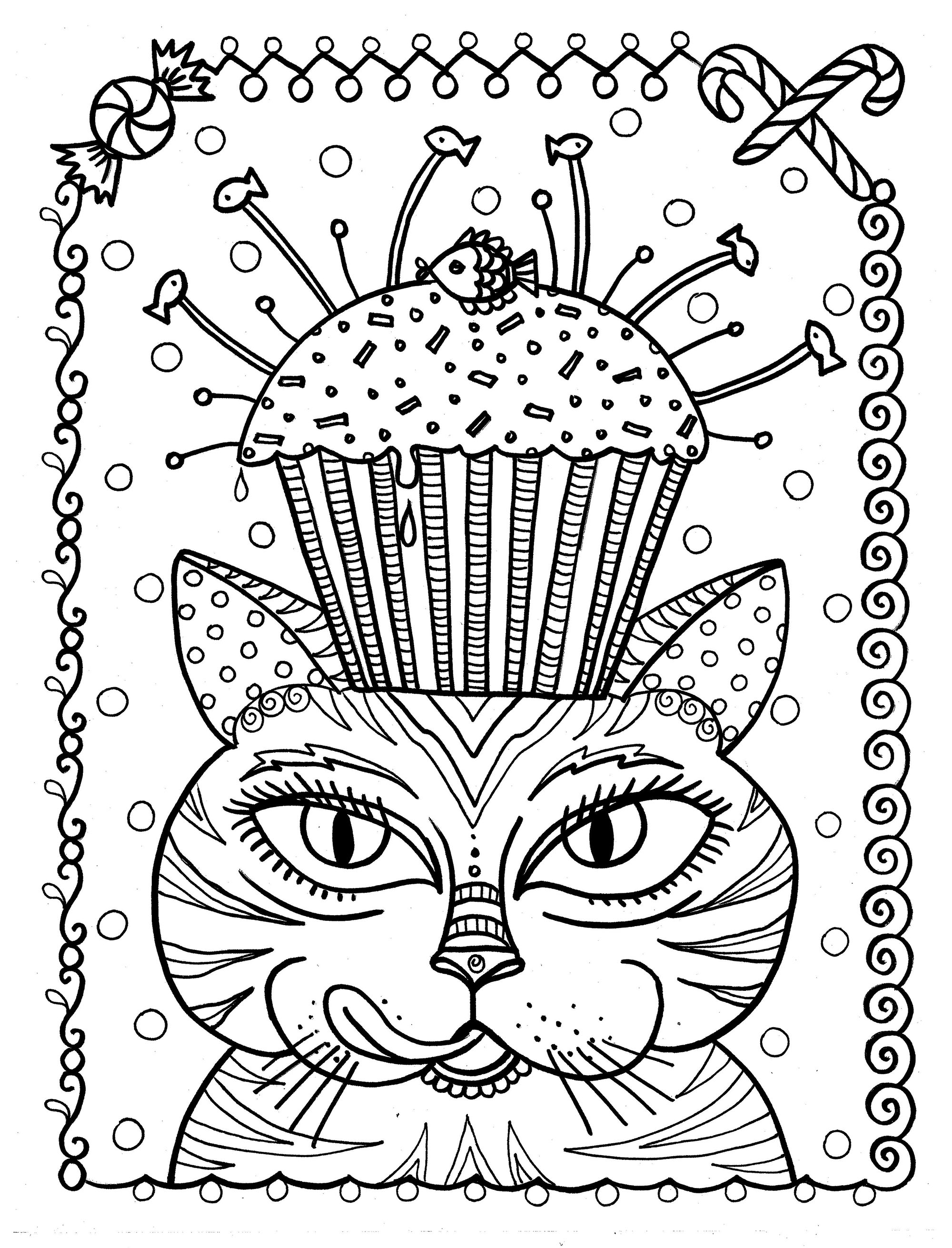 2000x2621 Cup Cake Cat By Deborah Muller