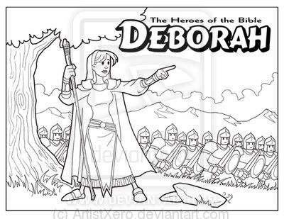 400x309 Deborah Coloring Page By On @