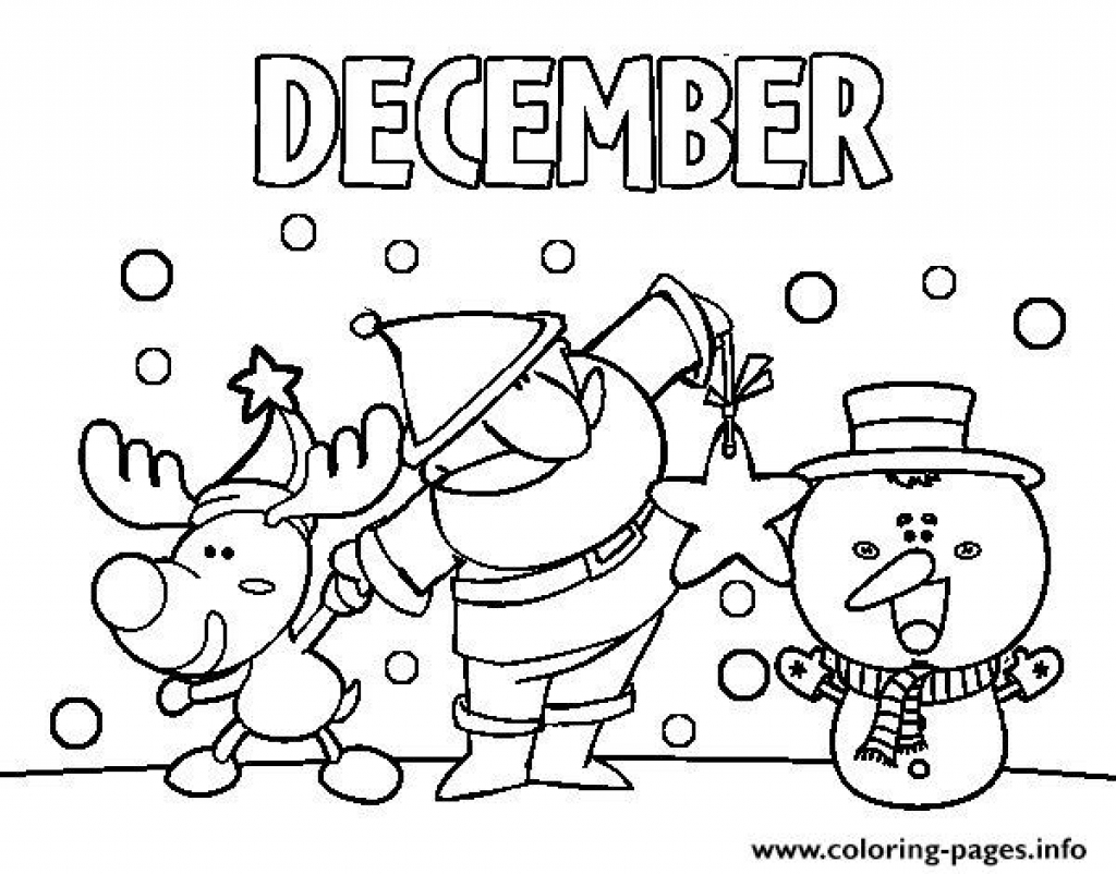 1024x802 Download December Coloring Sheets Page Superb Vintage Christmas