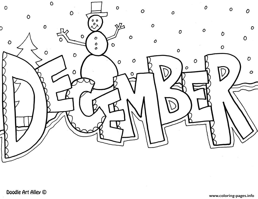 1035x800 December Coloring Pages