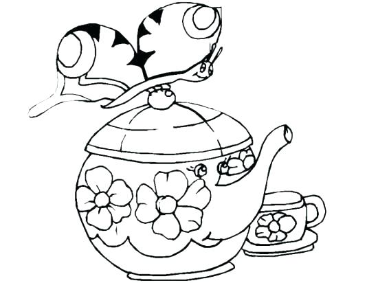550x412 Decorative Teapot Coloring Pages Teapot Coloring Page Beauty