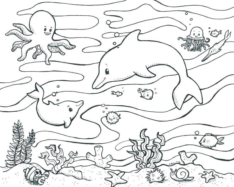 900x717 Underwater Sea Coloring Pages Deep Sea Creatures Coloring Pages