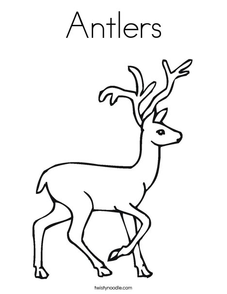 468x605 Antlers Coloring Page