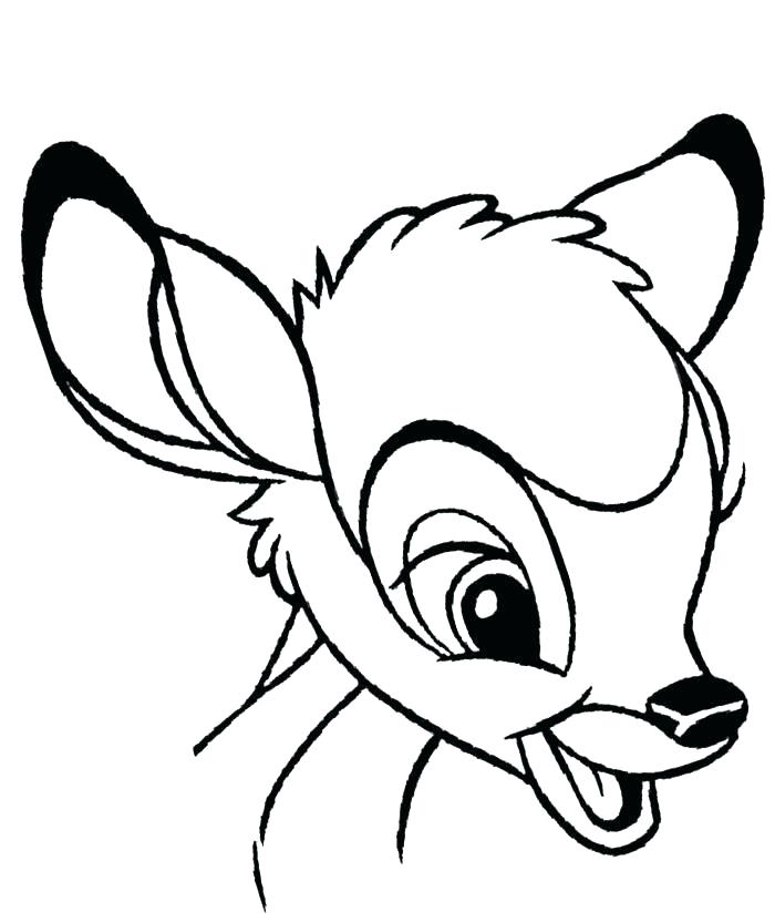 Deer Face Coloring Pages