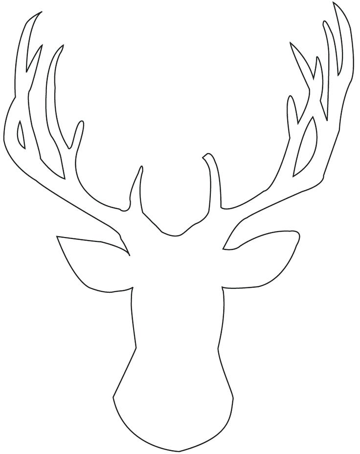736x929 Reindeer Head Coloring Page Deer Head Coloring Pages Print Hand
